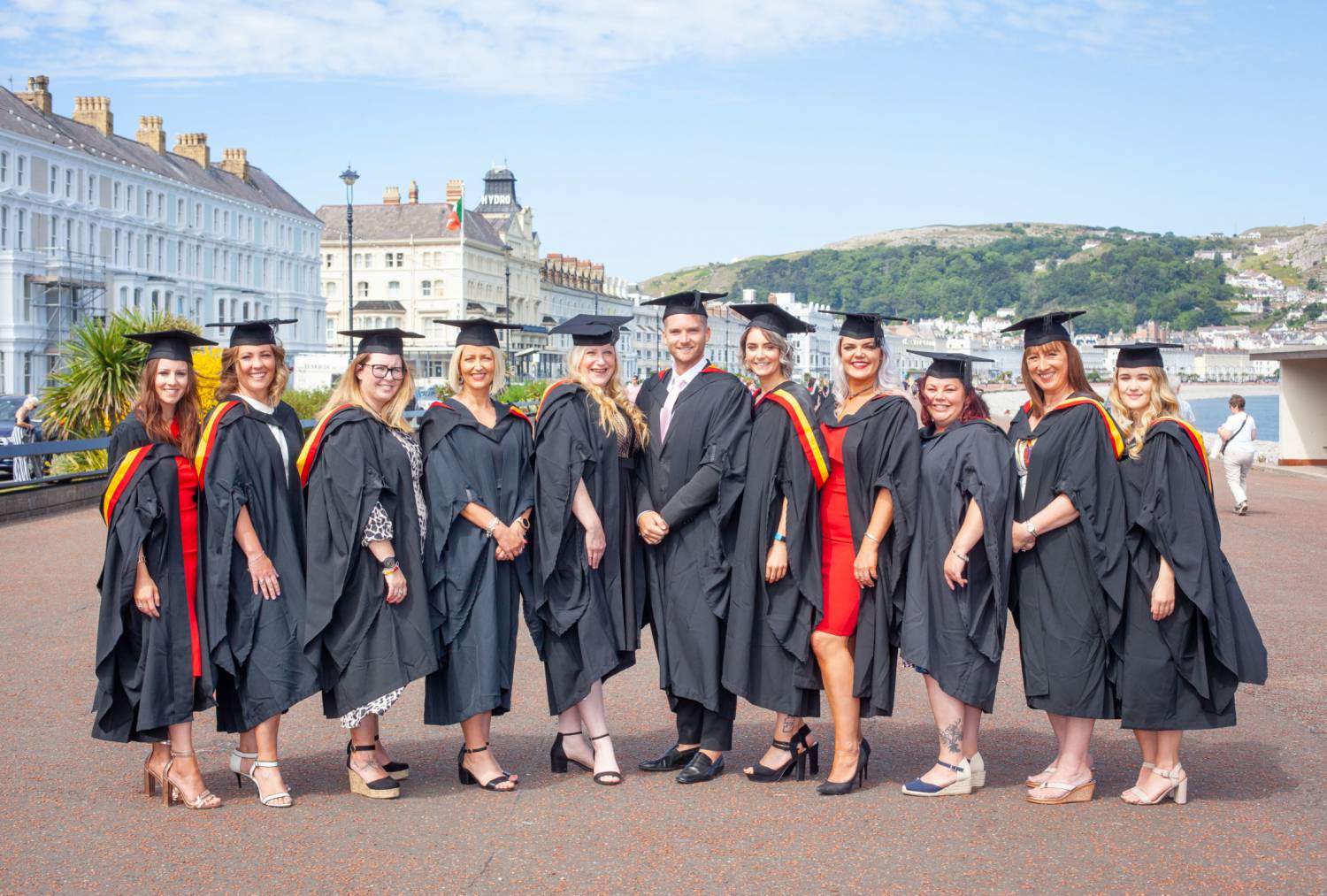 Degree students celebrating on graduation day