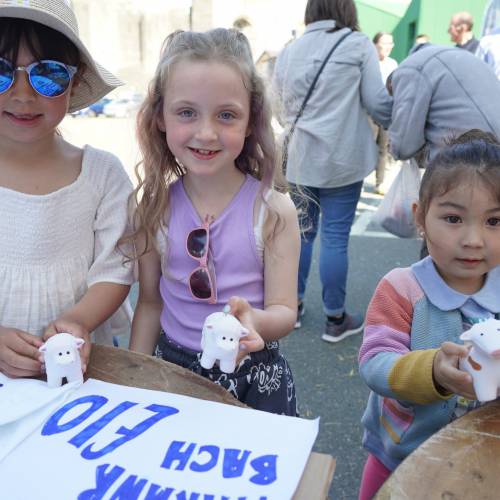 Children at the Glynllifon marquee