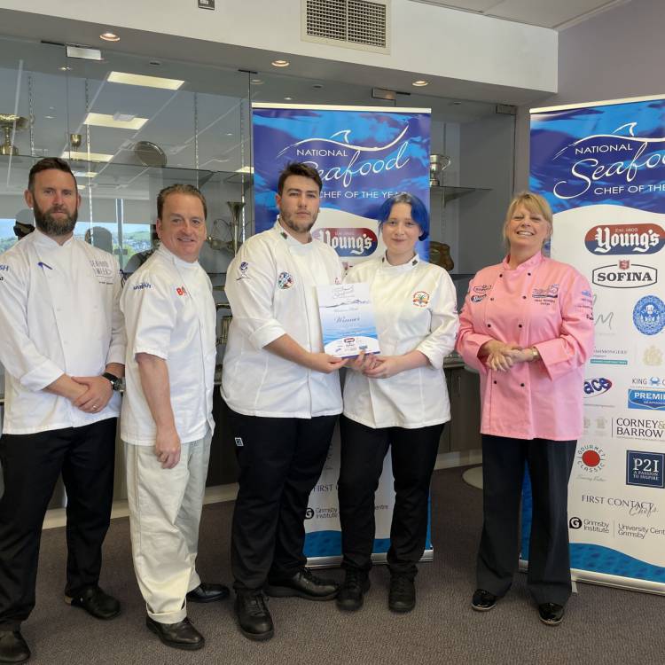 Jay and Pippa with the judges