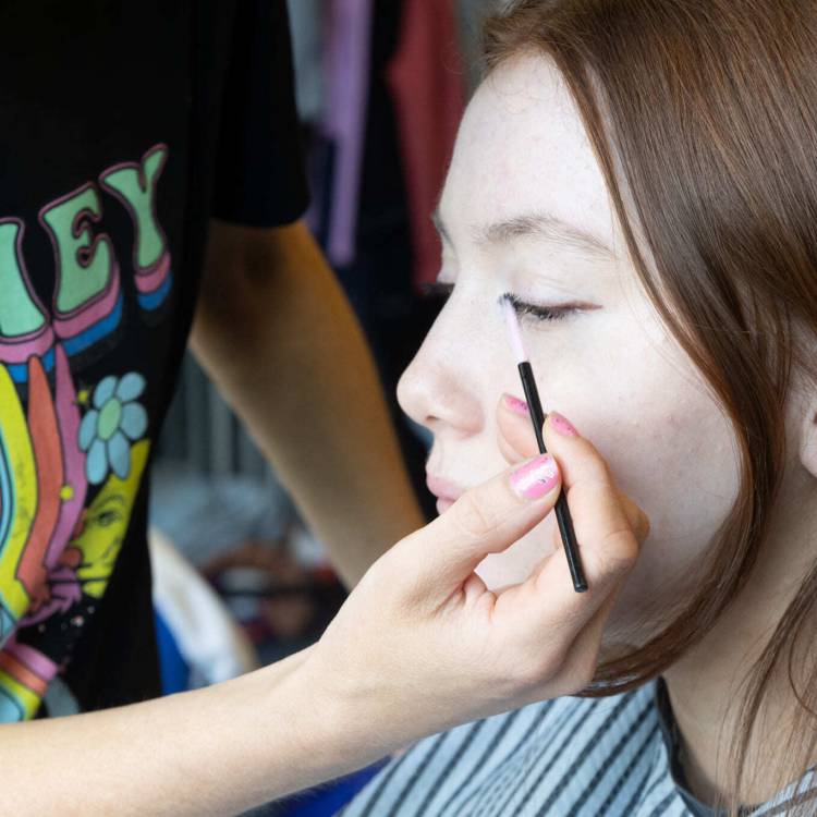 Coleg Menai students filming Carreg Gron