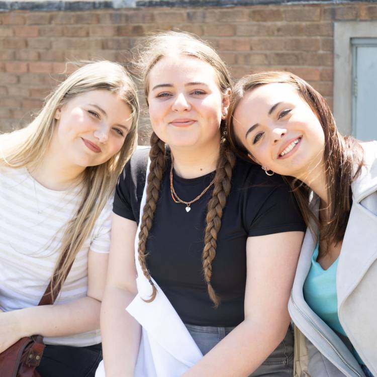 Coleg Menai students filming Carreg Gron