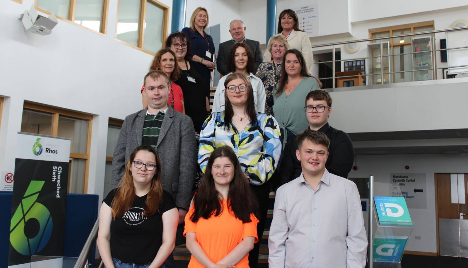 The successful Project SEARCH interns with staff from Coleg Llandrillo, Agoriad and BCUHB
