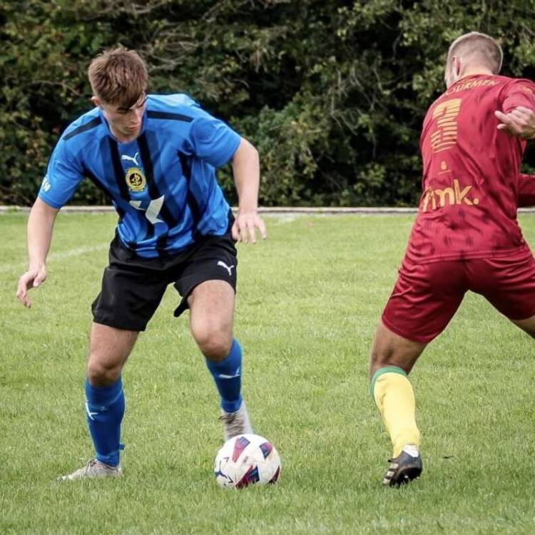 Brody White playing for Llanfairpwll in their 5-0 win over Holyhead Town