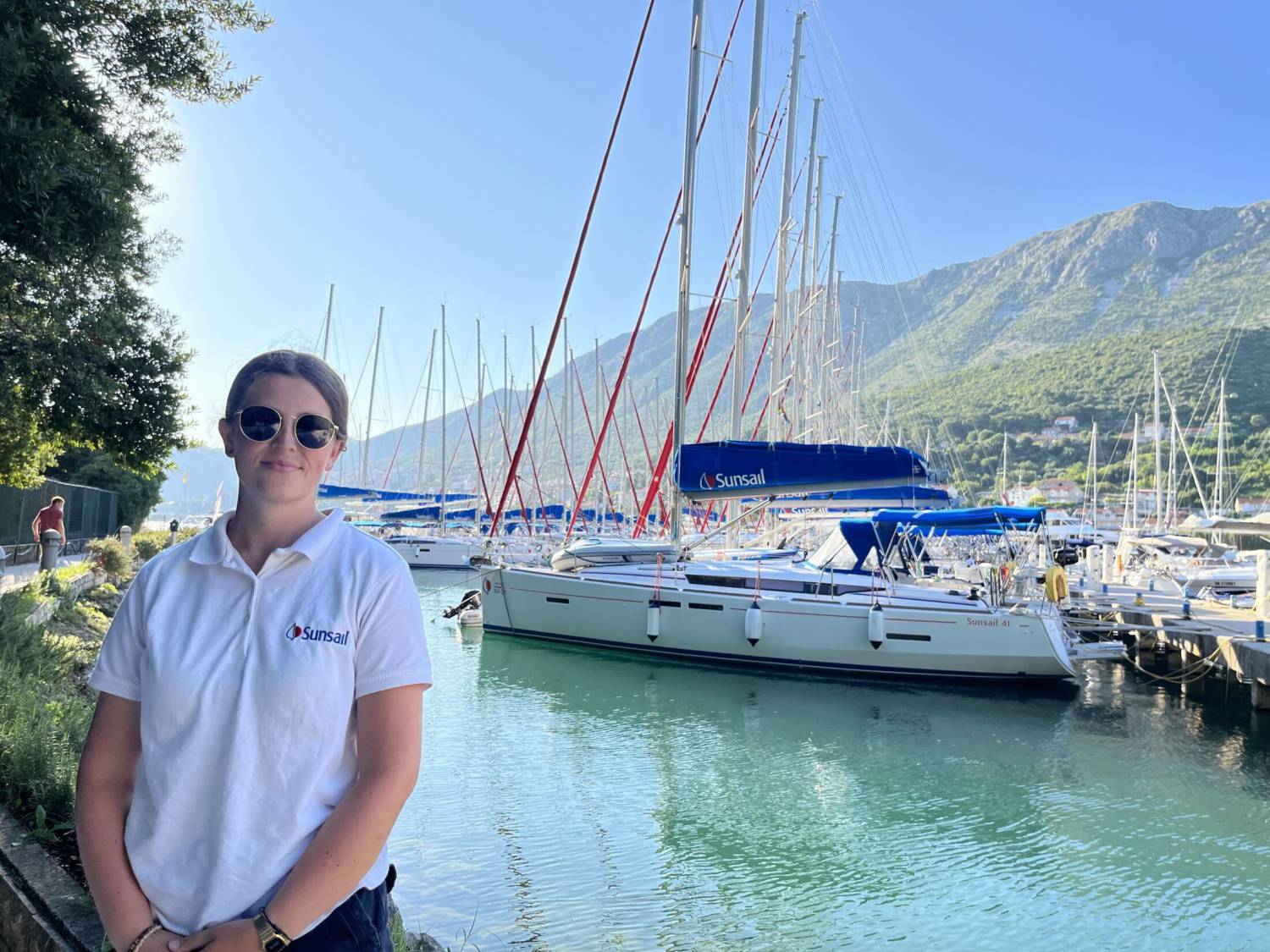 Lois Roberts with Sunsail’s fleet of yachts