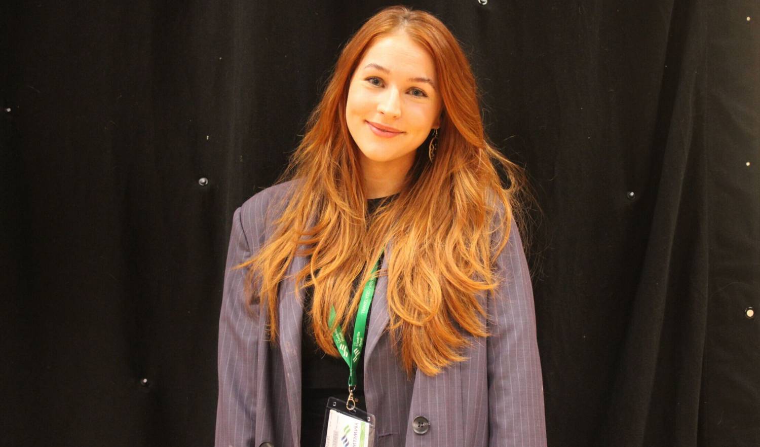 Annie-Rose Tate in the theatre at Coleg Llandrillo’s Rhos-on-Sea campus