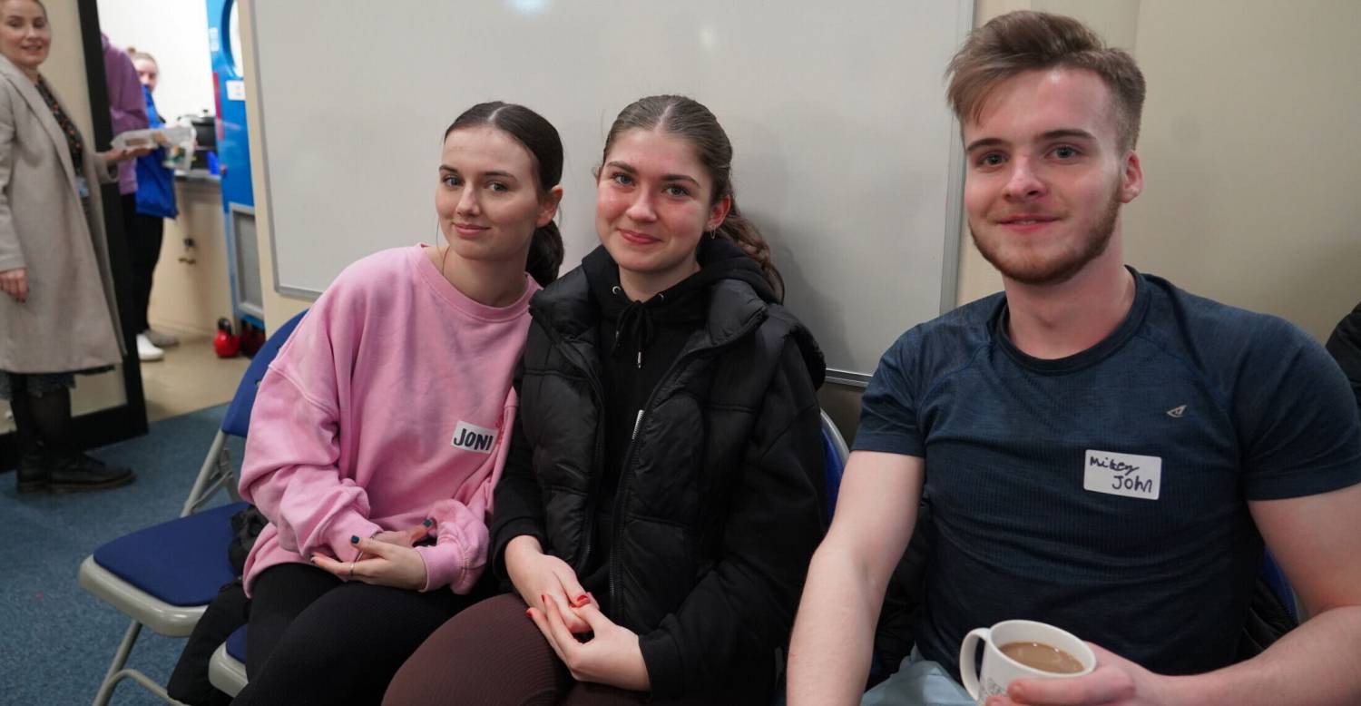 Health and Social Care students enjoying an occupational therapy workshop in Dolgellau