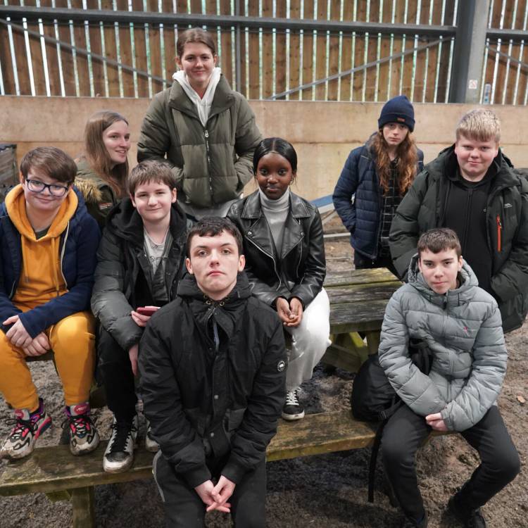 School students at Glynllifon for a Royal Forestry Society careers fair