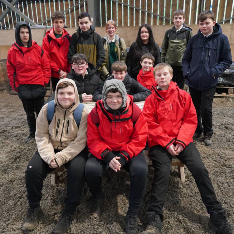 School students at Glynllifon for a Royal Forestry Society careers fair
