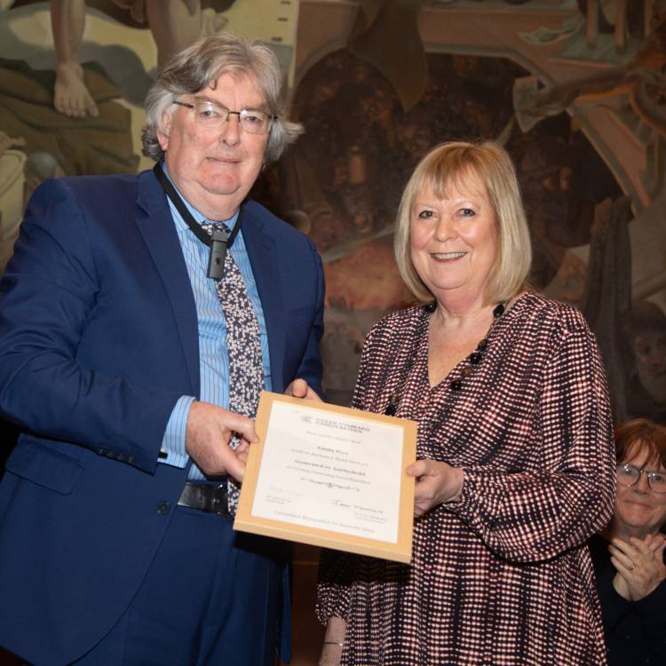 Linda at the ceremony